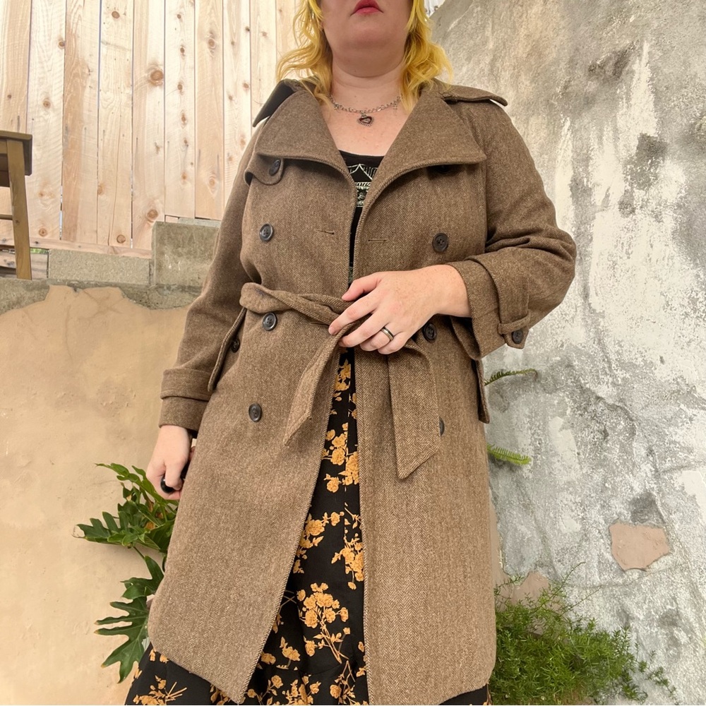 Brown Tweed peacoat | GAP | size m (petite)